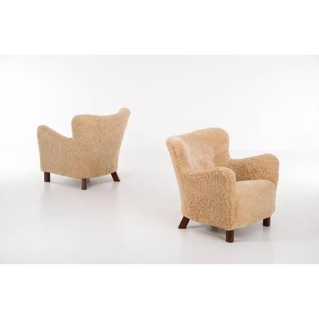 Set of 1669 Easy Chairs by Fritz Hansen, 1940s For Sale - Image 6 of 10