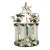 Vintage Patinated Floral Tole Lantern For Sale