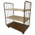 Vintage Industrial Iron and Wood Shelves on Wheels For Sale - Image 10 of 10