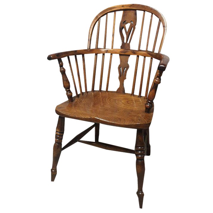 Vintage Windsor Chair in Yew | Chairish
