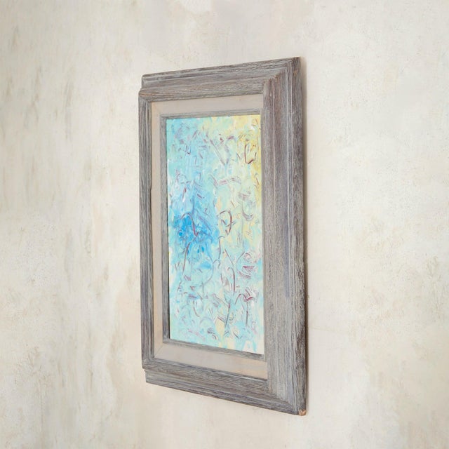 A vintage oil on canvas in the spirit of mid-century abstraction. The composition is built through layered, gestural...