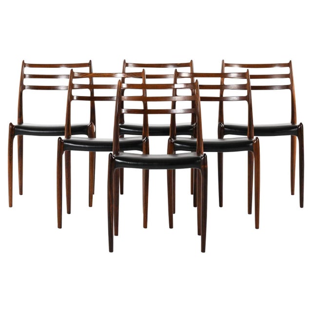 Model 78 Dining Chairs by Niels O. Møller attributed to J.L Møllers Furniture Factory, 1960s, Set of 6 For Sale - Image 12 of 12