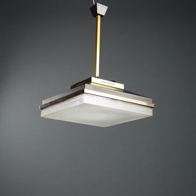 Vintage Hanging Lamp with Brass, 1960s For Sale - Image 6 of 10