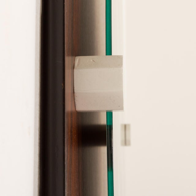 Mid-Century Modern Space Age Rosewood Mirror, Italy, 1970s For Sale - Image 6 of 7