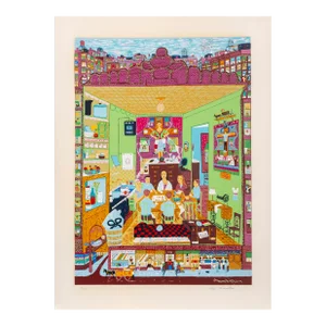 Family Supper, Ralph Fasanella Screen Print