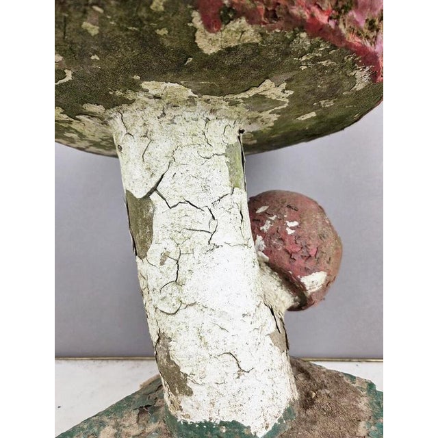 Polychrome Cement Mushroom, 1970s For Sale - Image 4 of 8