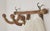 Mid 19th Century Mid 19th Century Vintage, Rustic Early American Wood and Brass Wall Coat Rack For Sale - Image 5 of 8