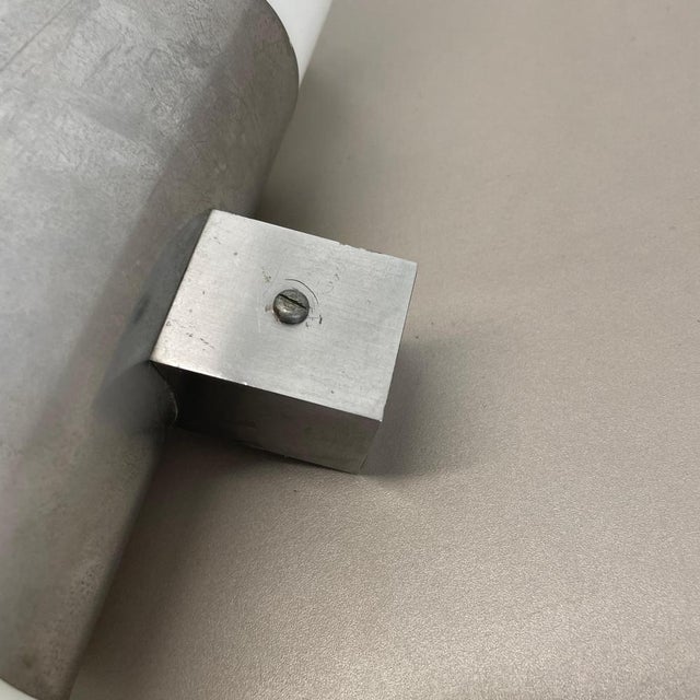 Silver Metal and Satin Glass Tube Torch Wall Light, Italy, 1970s For Sale - Image 16 of 18