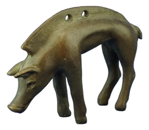Futurist Ceramic Sculpture Depicting a Baby Wild Boar by Bottega Riccardo Gatti Faenza, Italy, 20th Century