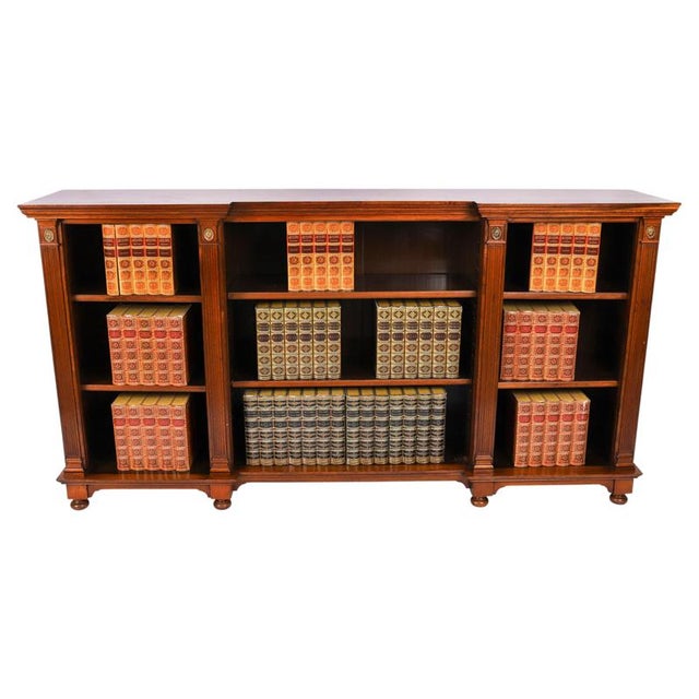 Antique Victorian Ormolu-Mounted Walnut Open Bookcase, 19th Century For Sale - Image 16 of 16