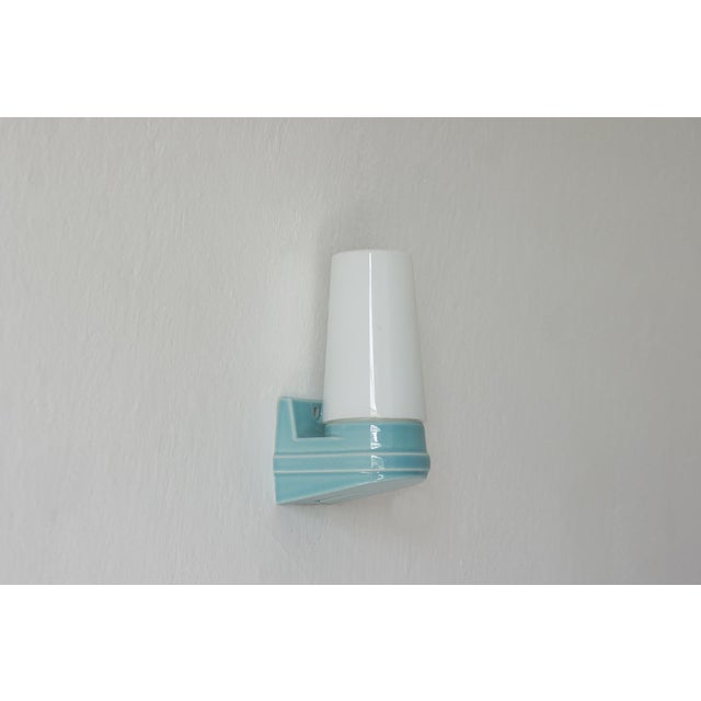 Glass Ceramic Wall Sconces by Sigvard Bernadotte for Ifö, Sweden, 1960s For Sale - Image 7 of 7