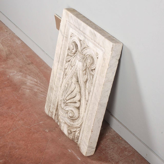 Carved Marble Stone Decorative Fragment For Sale - Image 4 of 7