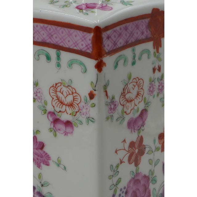 Bronze Vintage Chinese Porcelain Table Lamps - a Pair For Sale - Image 8 of 10