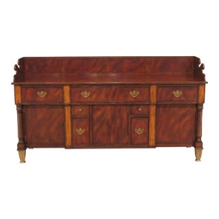 1990s Empire Mahogany Sideboard Console For Sale