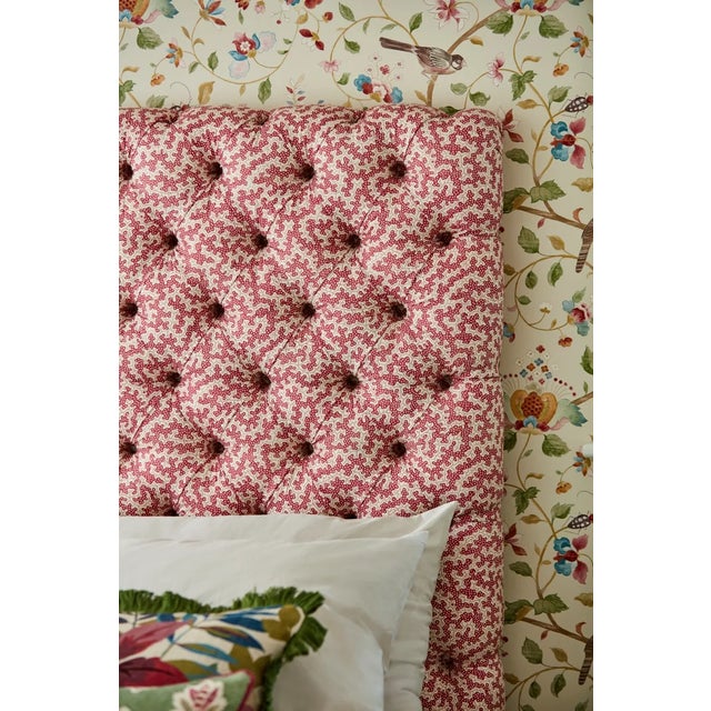 Traditional Sanderson Truffle Fabric in Sap Green - a Sample For Sale - Image 3 of 3