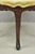 Antique French Louis XV Style Carved Walnut Yellow Fabric Boudoir Lounge Chair For Sale - Image 9 of 14