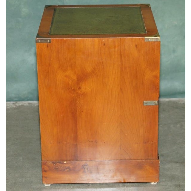 Animal Skin Military Campaign Side Tables with Green Leather, Set of 2 For Sale - Image 7 of 18