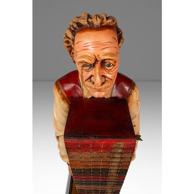 Rare Vintage Lifesize Albert Einstein Statue W/ Storage Cabinet in Fiberglass & Plaster, Usa, C. 1980s For Sale - Image 18 of 18