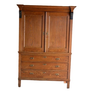 Antique Dutch Oak Cabinet, 19th Century For Sale