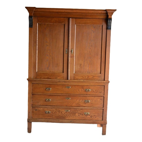 Antique Dutch Oak Cabinet, 19th Century For Sale