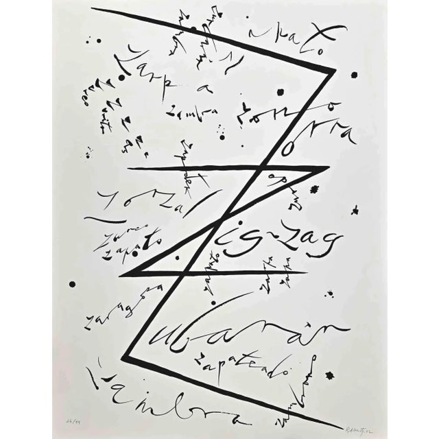 Rafael Alberti, Letter Z, Original Lithograph, 1972 For Sale - Image 3 of 3