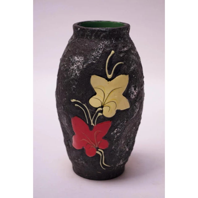 Mid-Century Italian Modern San Marino Fat Lava Ceramic and Enamel Vase For Sale - Image 4 of 13