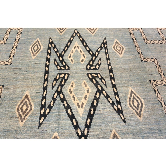 Drawing/Sketching Materials Nazmiyal Collection Pastel Tones Primitive Motifs Modern Large Rug For Sale - Image 7 of 8