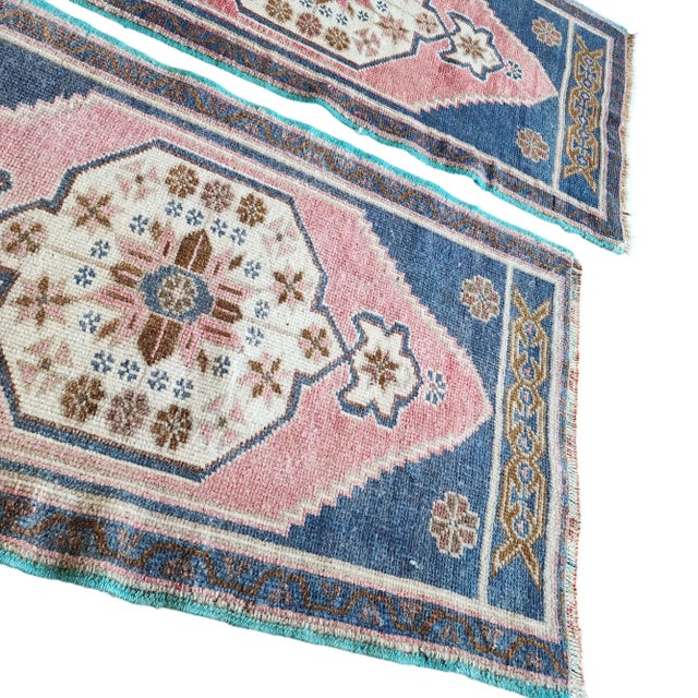 Light Pink Small Traditional Oriental Style Turkish Rug - Set of 2 For Sale - Image 8 of 10
