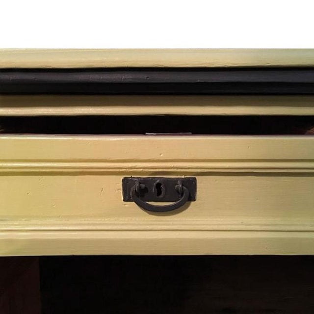 Yellow Wood Buffet with Yellow Glass Shelves, 1850 For Sale - Image 16 of 18