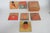 Mid 20th Century Chinoiserie Boxed Set of 6 Square Coasters Chinese Ancestor Portrait Motif For Sale In Miami - Image 6 of 15