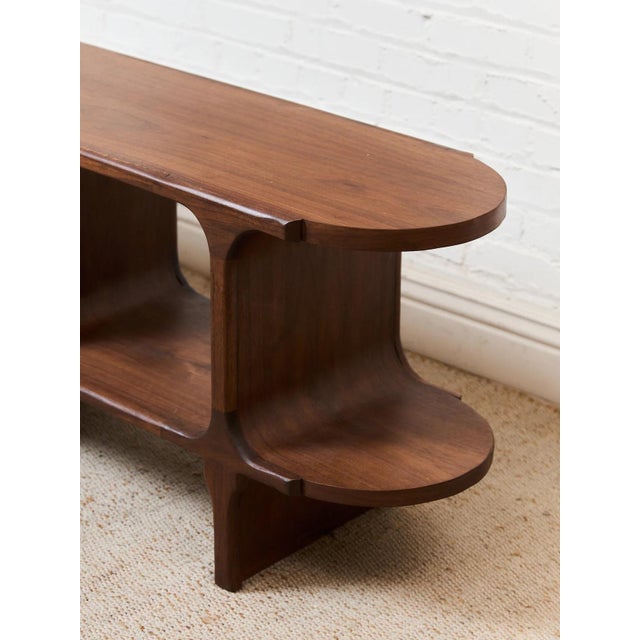 Burnt Umber Solid Walnut Atomic Console For Sale - Image 8 of 12