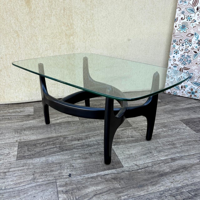 Vintage Mid Century Modern Sculptural Side Table Attributed to Adrian Pearsall for Craft Associates, Circa 1960 Features a...