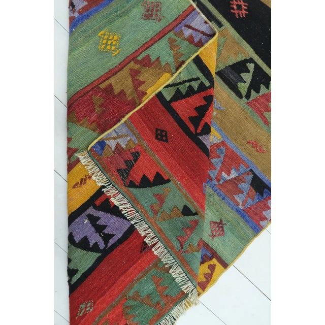 Vintage Turkish Kilim Runner-3′3″ × 8′9″ For Sale - Image 12 of 13