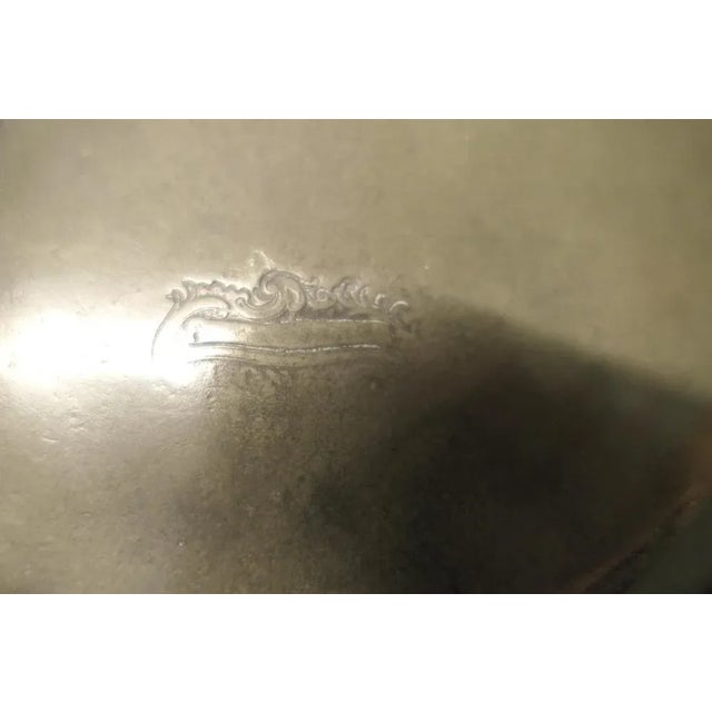 Antique English Pewter Chargers, Set of 4 For Sale - Image 6 of 8