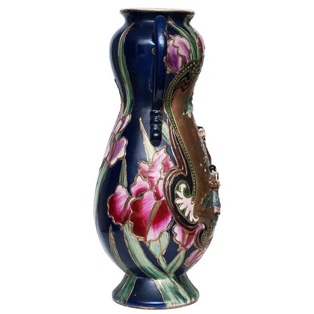 1850s XL Japanese Satsuma Vase For Sale - Image 4 of 13