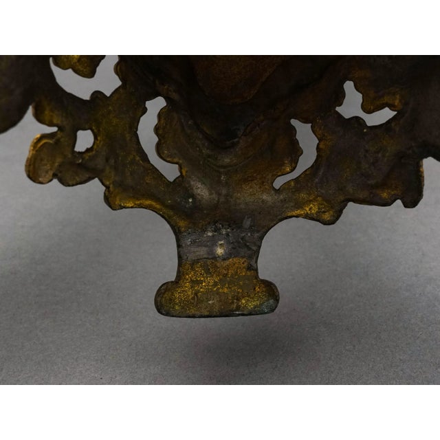 Bronze Sevres Style Antique French Hand Painted Porcelain Bronze Ormolu Mounts Urn Vase For Sale - Image 8 of 10