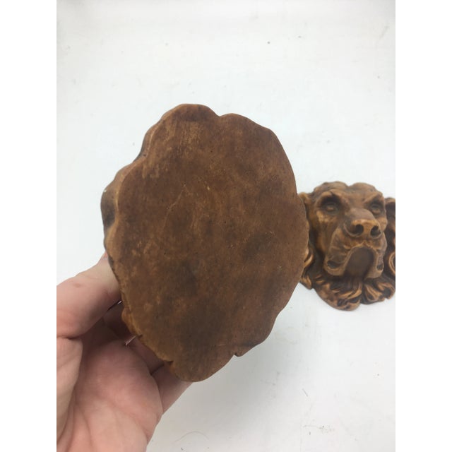 1970s 1970s Wood Dog Figures with Flat Backs, a Pair For Sale - Image 5 of 7