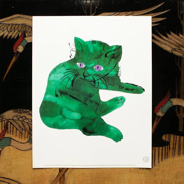 American 1993 the Andy Warhol Foundation Lithograph After Andy Warhol "Cat" For Sale - Image 3 of 8
