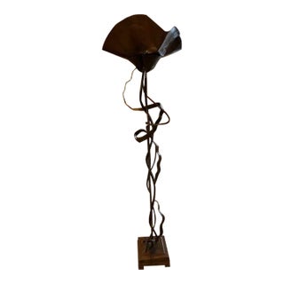 1990s Signed Brutalist Floor Lamp For Sale