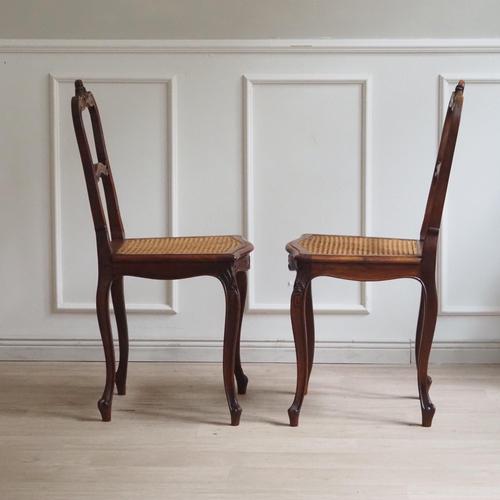 French Rococo Chairs with Viennese Caning, 1900, Set of 2 For Sale - Image 14 of 14