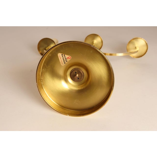 Pair of Vintage Brass Candelabra by Tommi Parzinger for Dorlyn Silversmiths For Sale - Image 12 of 16