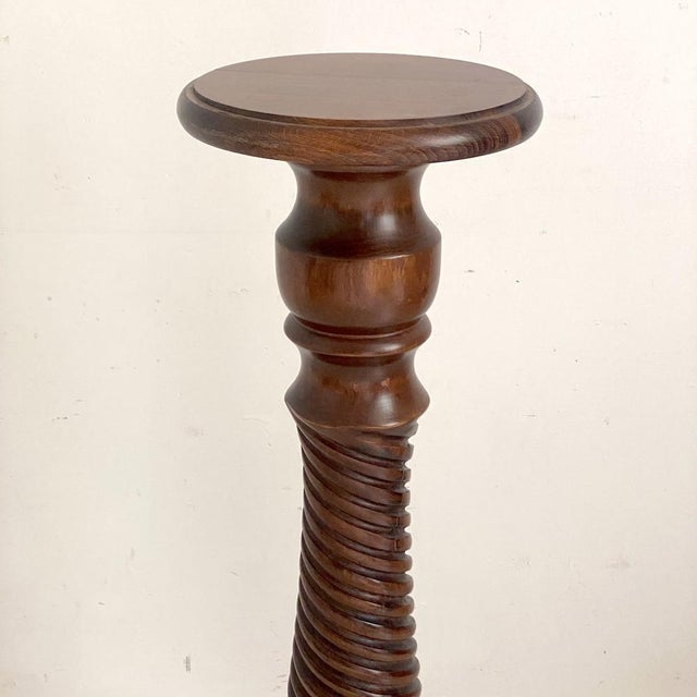 Vintage Oak Side Table, 1970s For Sale - Image 3 of 9