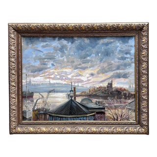 Vintage Swedish Oil Painting For Sale