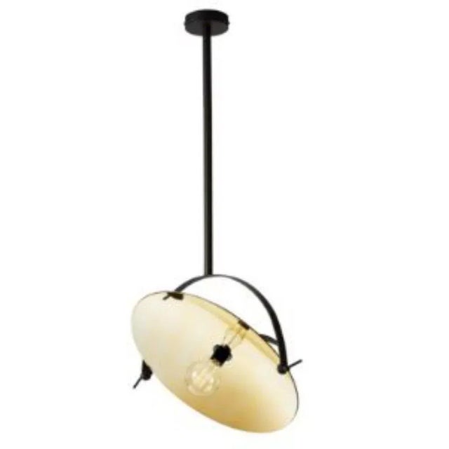 Large cyclope pendant lamp by radar design: bastien taillard materials: metal, fabric, glass. Dimensions: w 70 x d 15 x h...