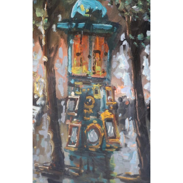 Giulio De Simone, Paris Boulevard, Oil Painting on Canvas, Framed For Sale - Image 12 of 15