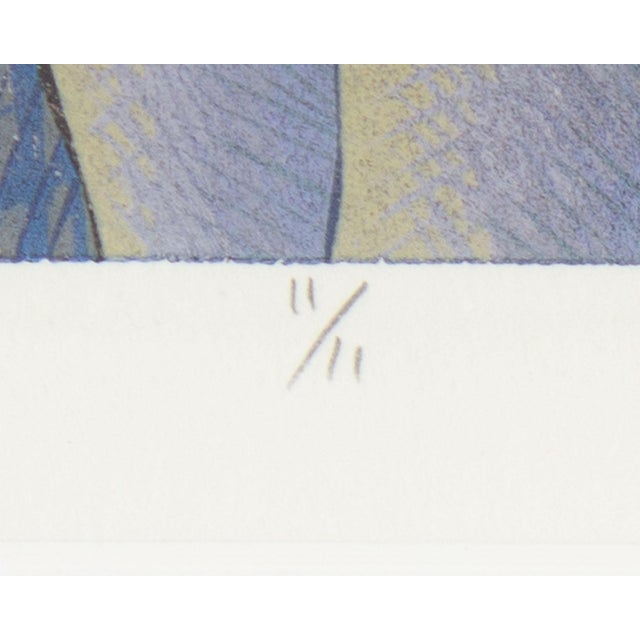 1990s Gordon Mortensen 1990 “Alix” Woodcut Print For Sale - Image 5 of 9