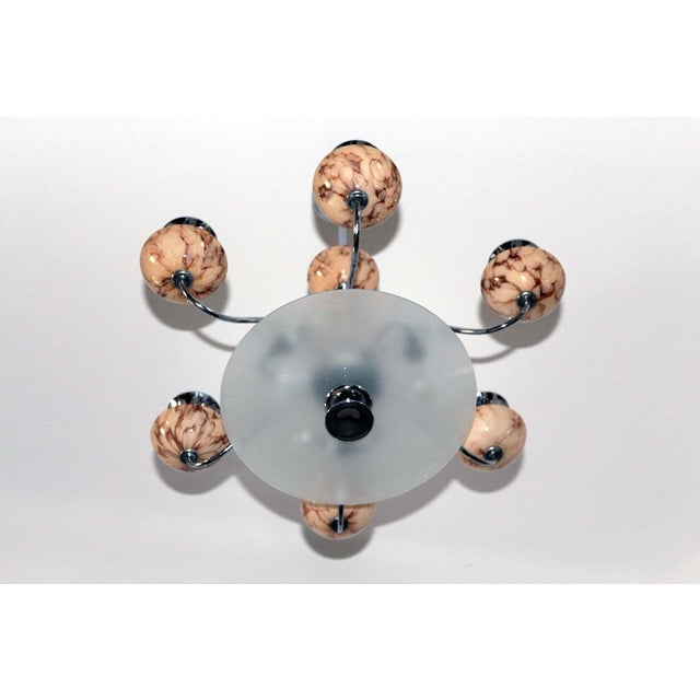 Art Deco Chandelier in Chrome, 1930s For Sale - Image 4 of 14