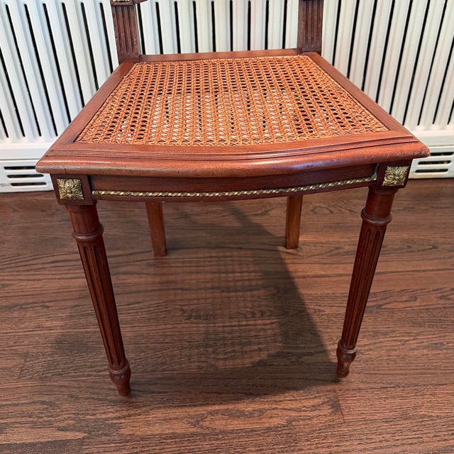 Antique Petite Decorative Cane Chairs For Sale - Image 4 of 12