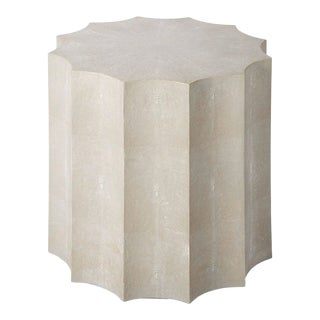 Regina Andrew Marilyn Faux Shagreen Scalloped Table For Sale