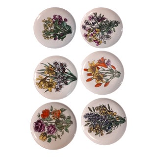 Fornasetti Dishes by Piero Fornasetti, 1970s, Set of 6 For Sale